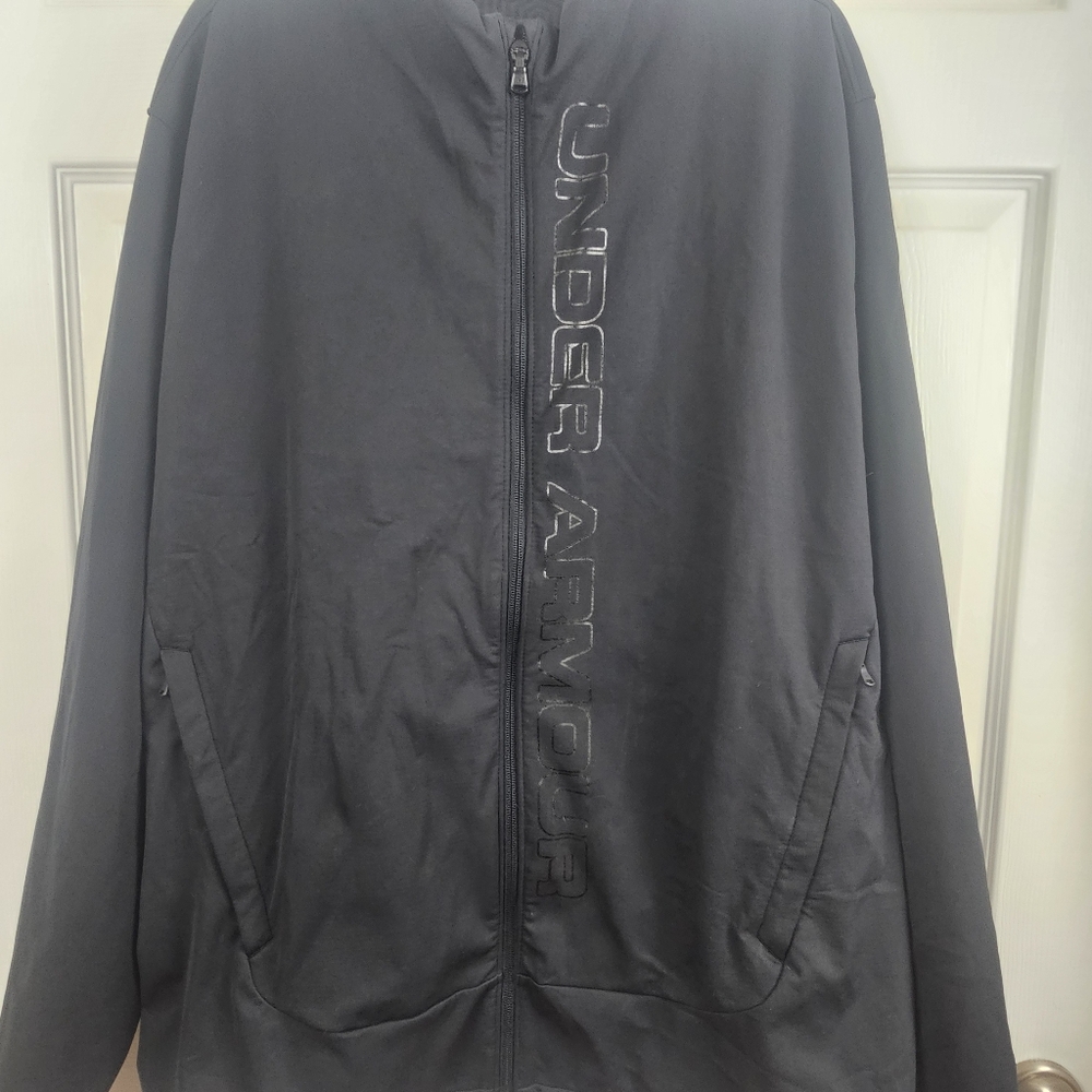 Under Armour Mens XXL Golf Navy‎ Blue Zip Up Jacket Lightweight Pockets Outdoors